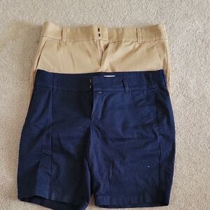 Men's Navy and Tan Shorts